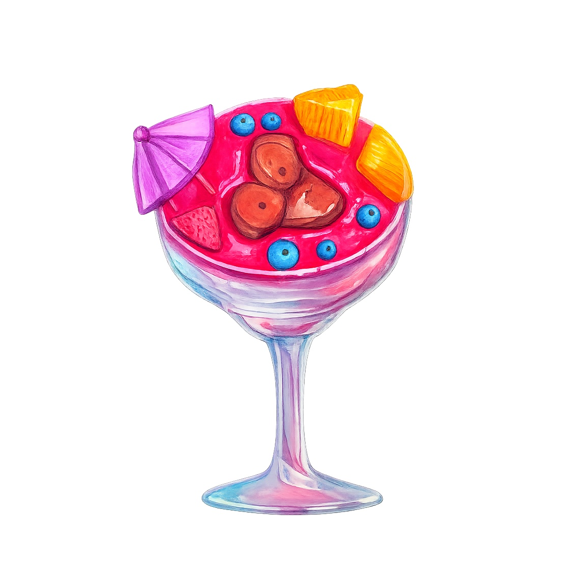 Asymmetric Body & Martini, 8inx8in Print